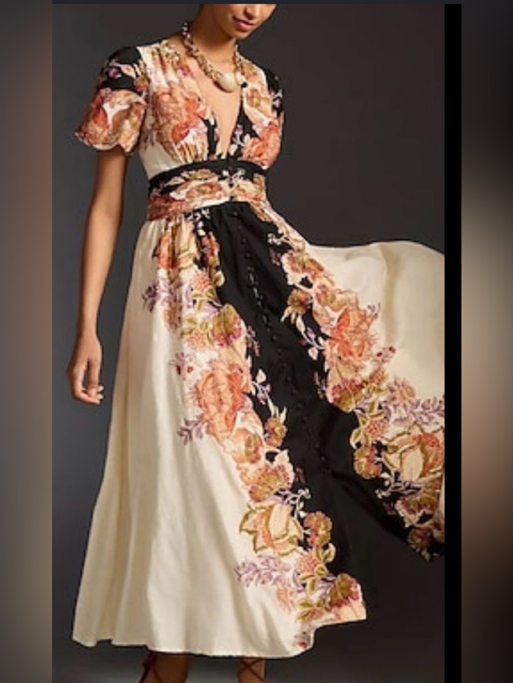 Anthropologie The heynasreen Katerina Button-Front Dress
Floral Size M NWT